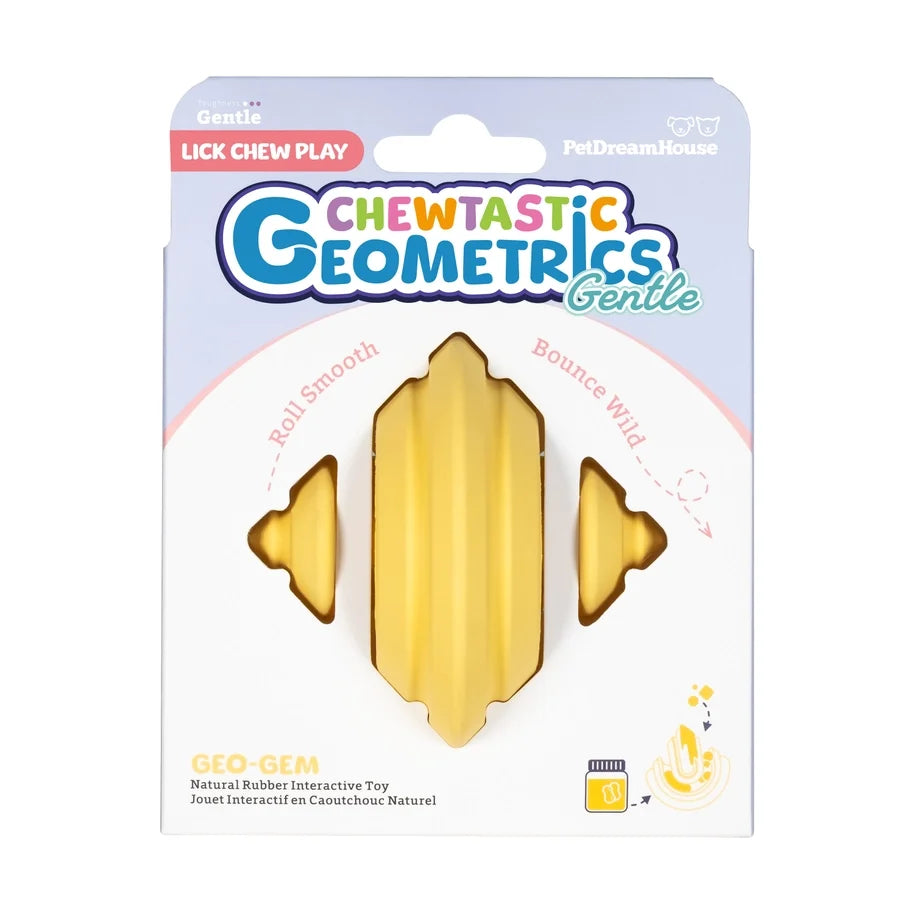 Chewtastic Geometric Natural Rubber Geo-Gem Toy