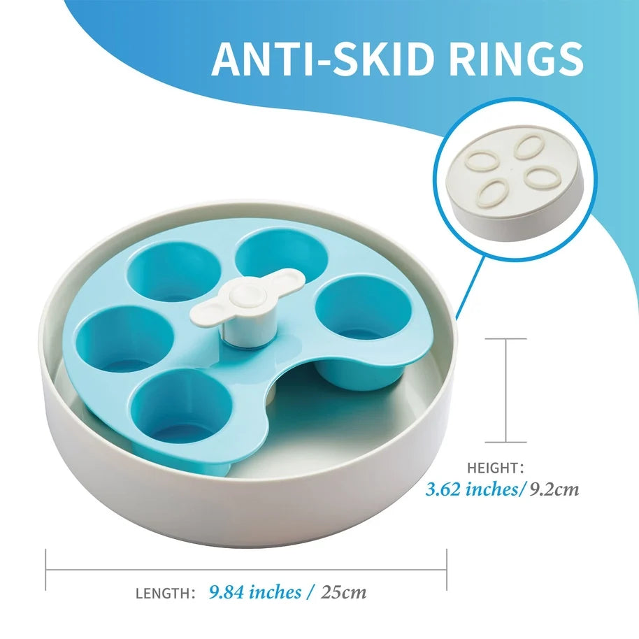 Spin Interactive Slow Feeder Palette Bowl for Dogs