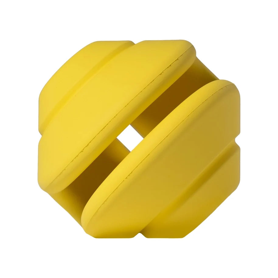 Chewtastic Geometrics Geo-Spherix Ball Bright Yellow Dog Toy