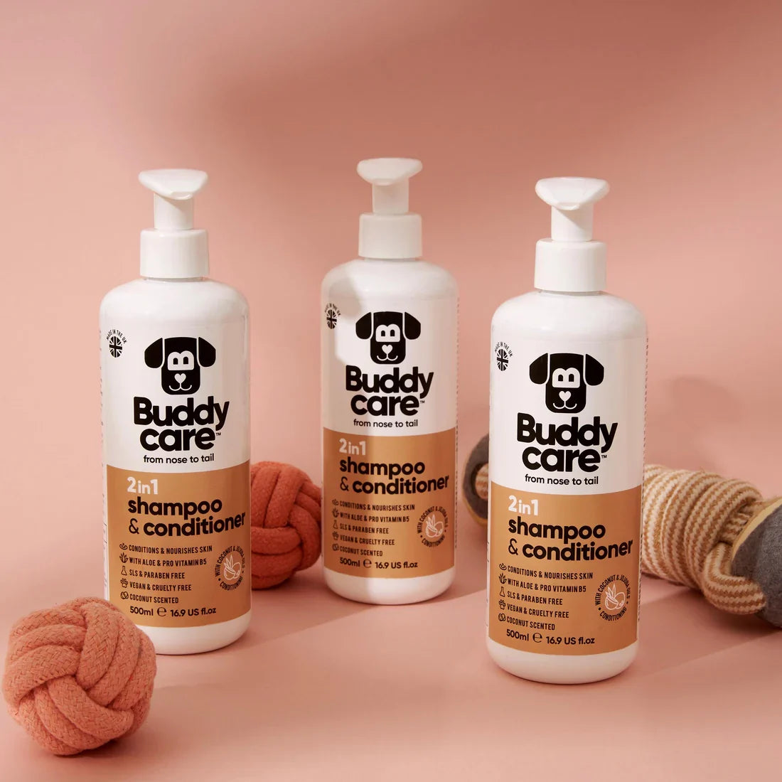 Buddycare Coconut 2 in 1 Dog Shampoo & Conditioner