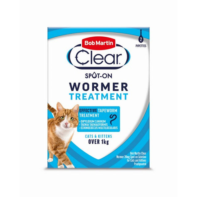 Clear Spot On Wormer Treatment for Cats