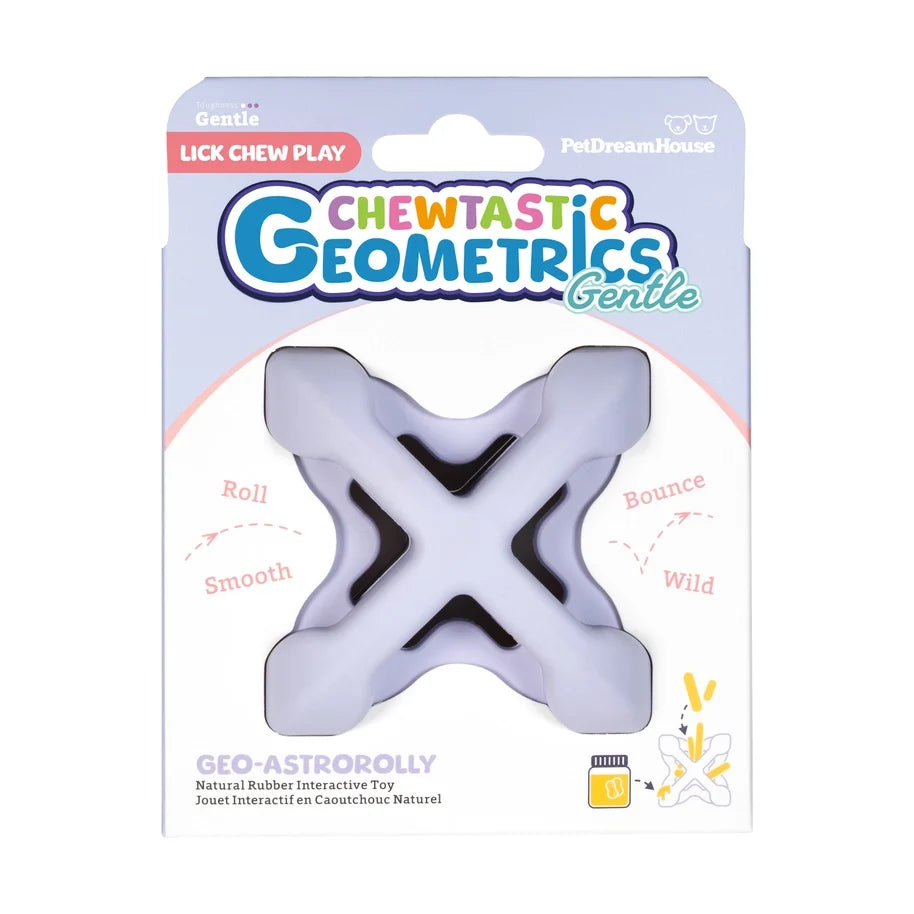 Chewtastic Geometric Astrorolly Lavender Gentle Dog Toy