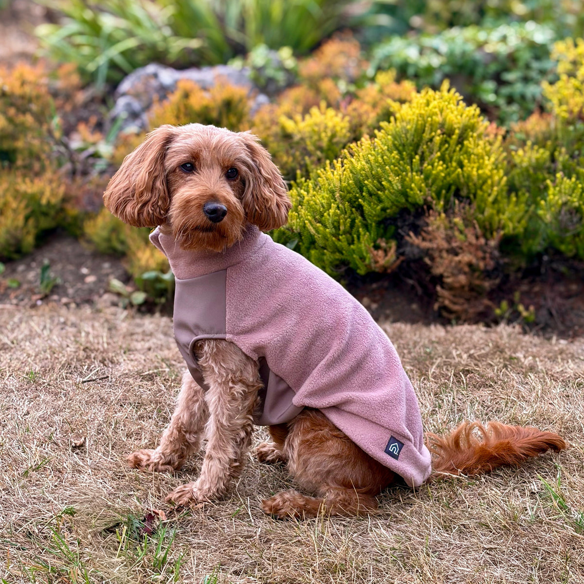 Dog Fleece Jumper with Waterproof Belly Panel