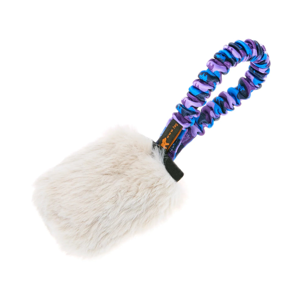 Faux Fur Pocket Bungee Squeaker for Dogs by Tug-e-Nuff
