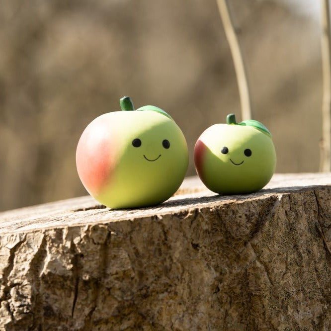 Foodie Faces Latex Apple Dog Toy