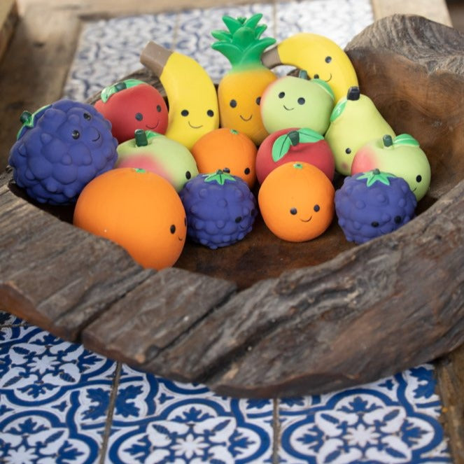 Foodie Faces Latex Pear Dog Toy