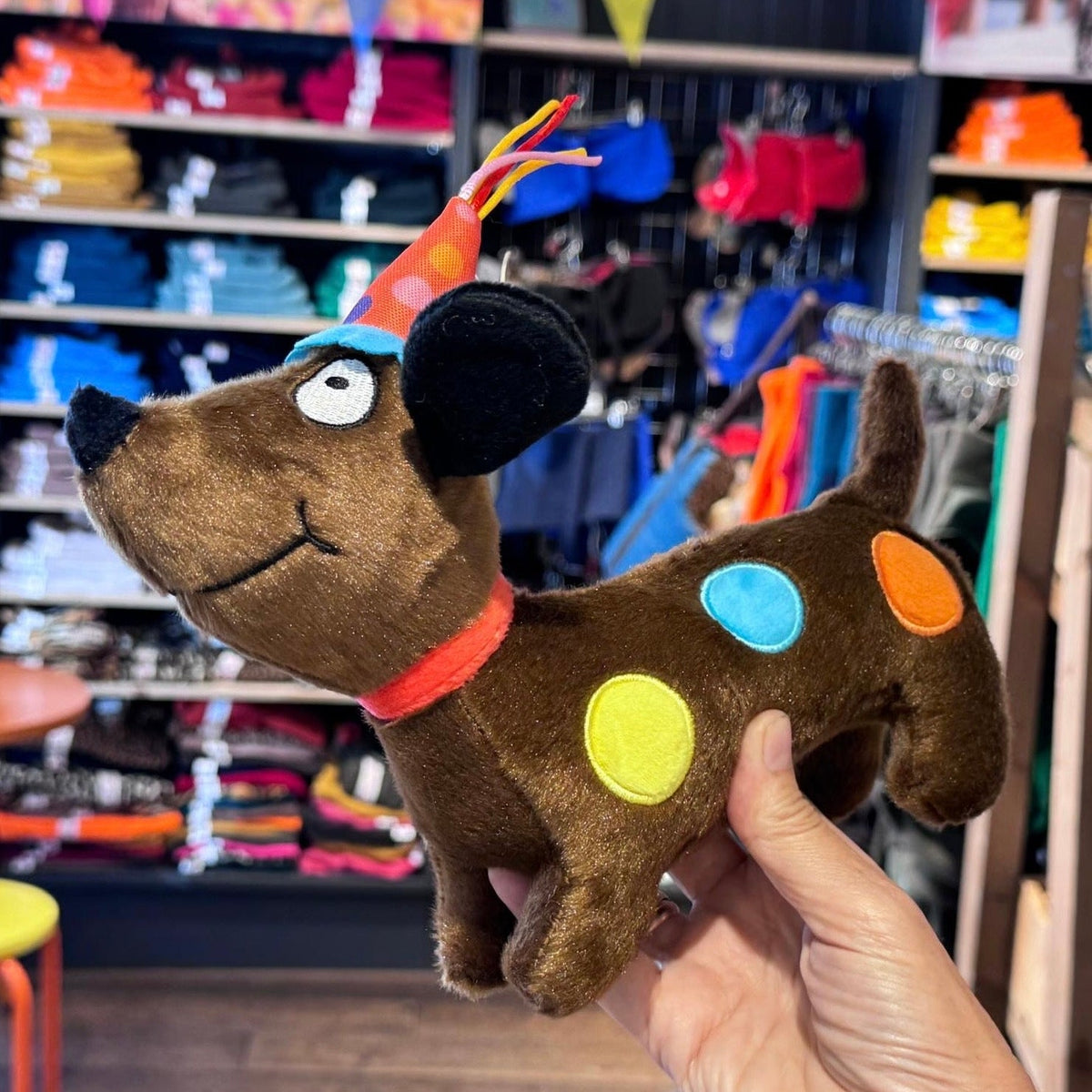 Birthday Sausage Dog in Party Hat Toy