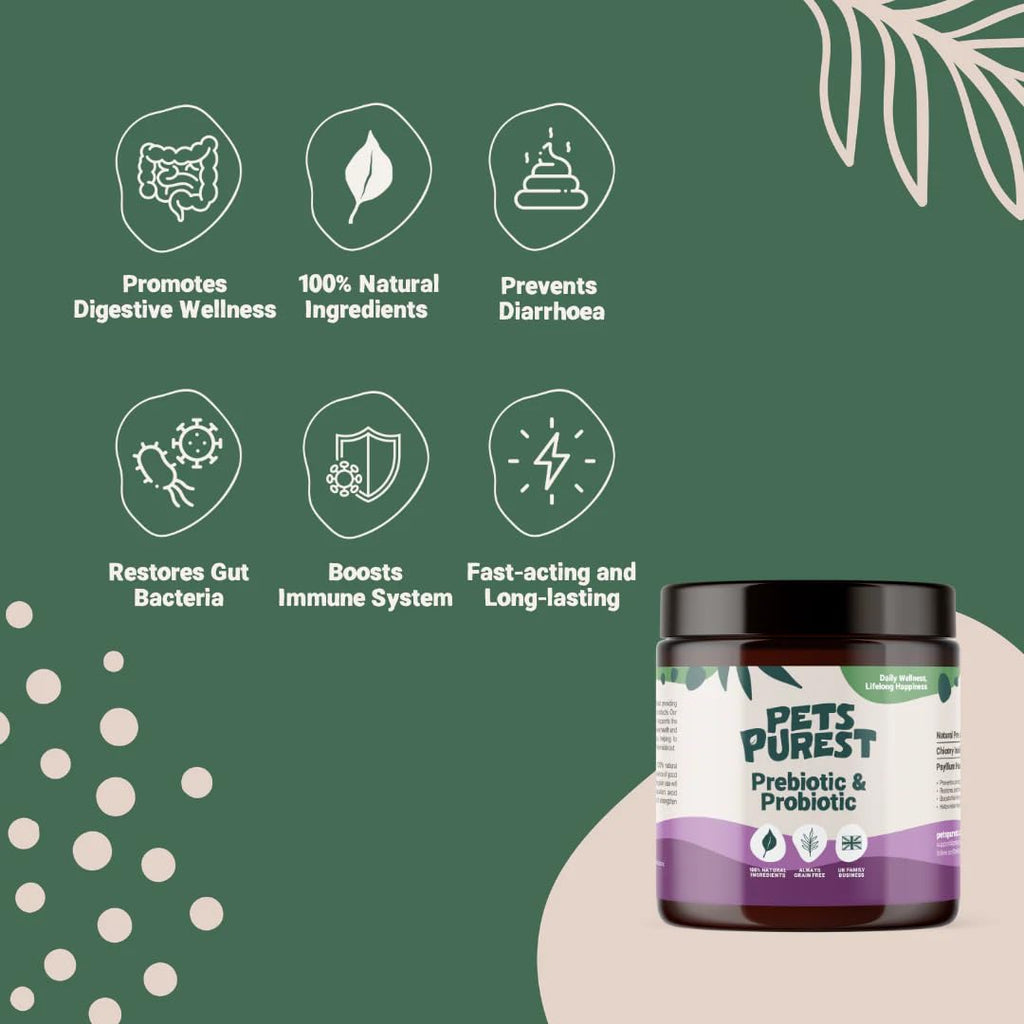 Pets Purest Prebiotic and Probiotic Digestive Powder