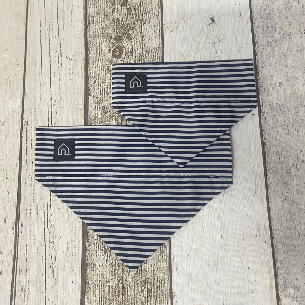 Pawliora Navy Pin Stripe Slip-on Dog Bandana
