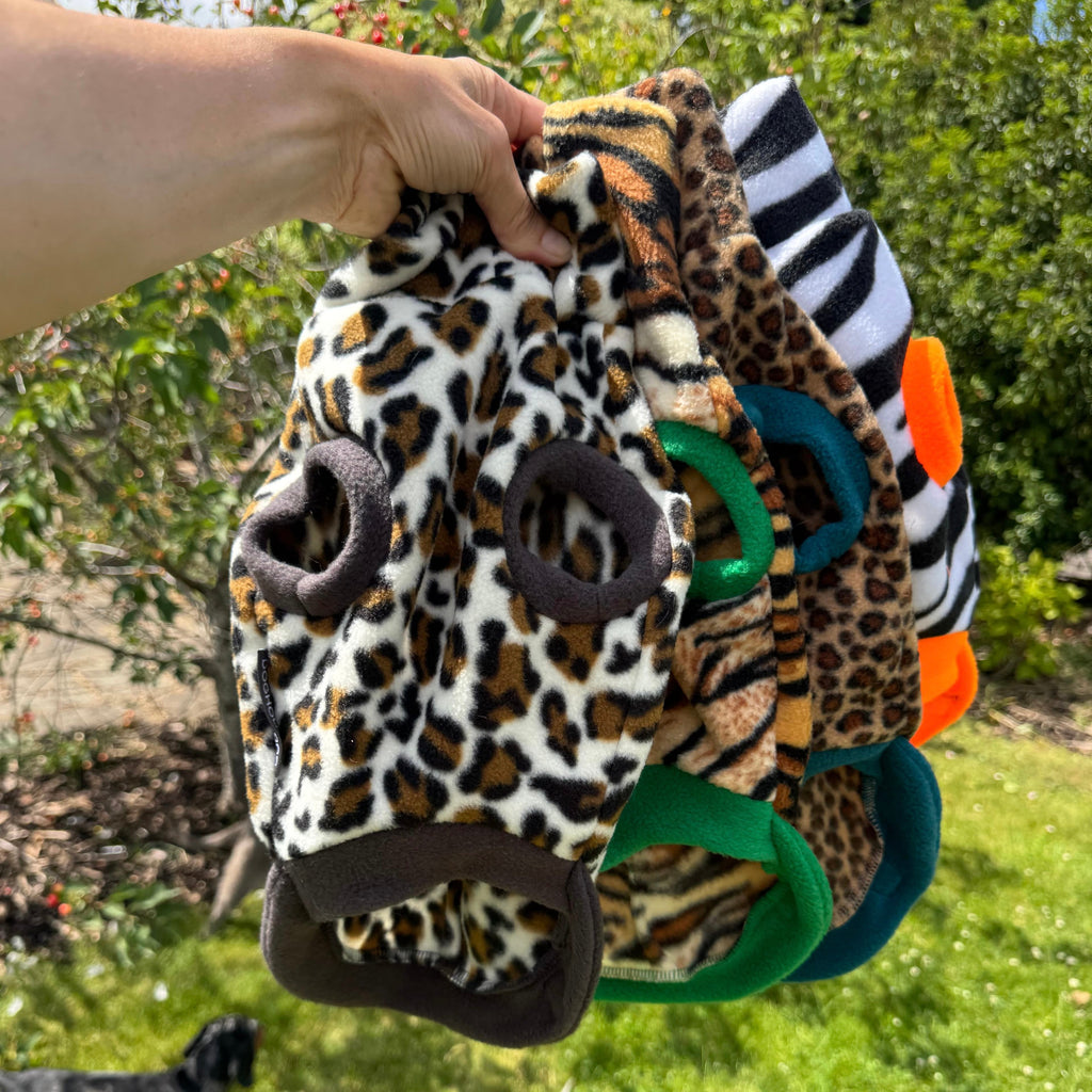 Dachshund Wild Animal Print Fleece Jumper