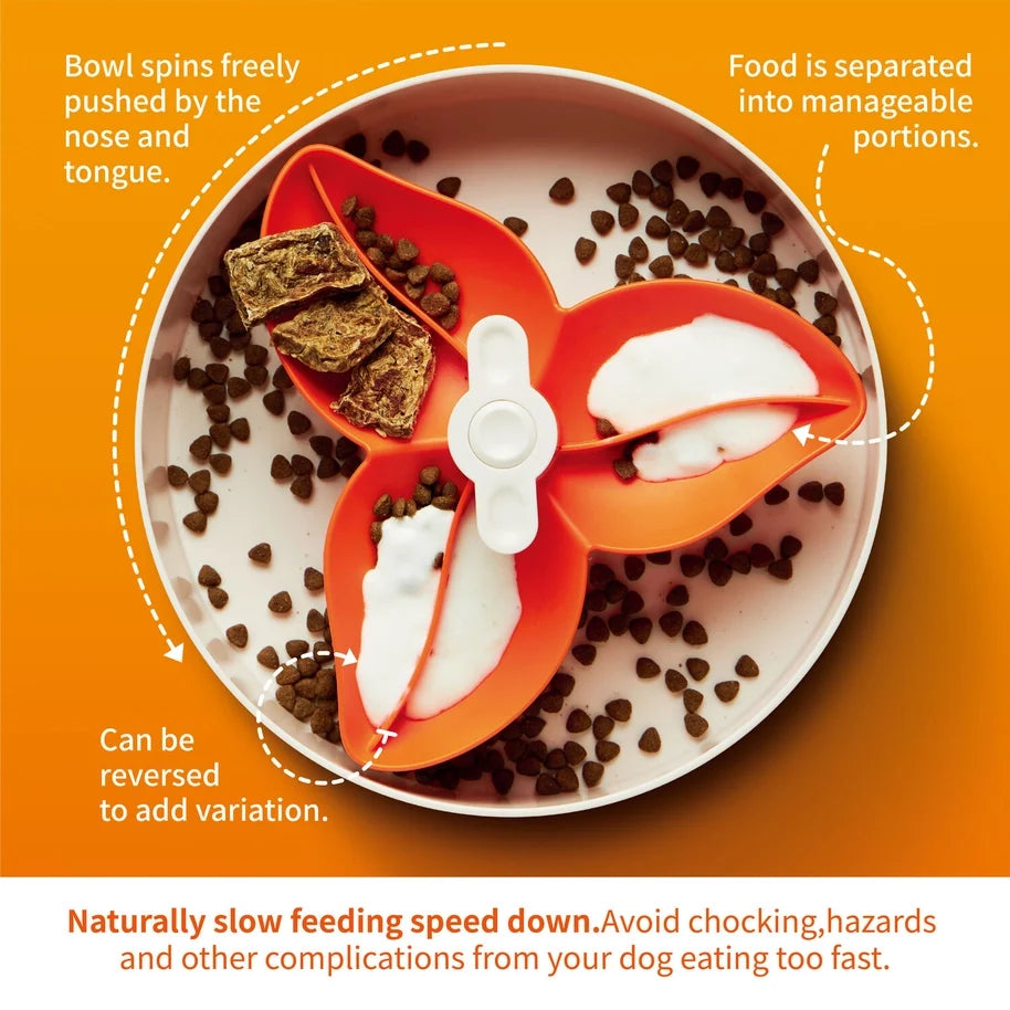 Spin Interactive Feeder Leaf Bowl for Dogs