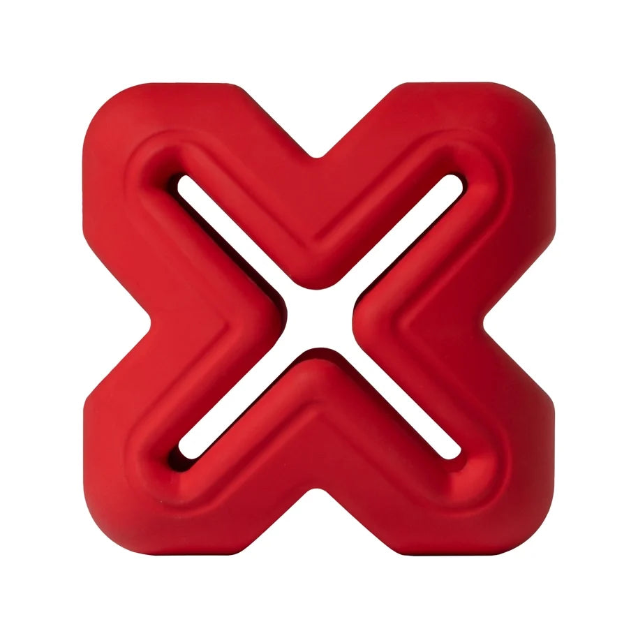 Chewtastic Geometric Geo-Metz Roller Red Dog Toy