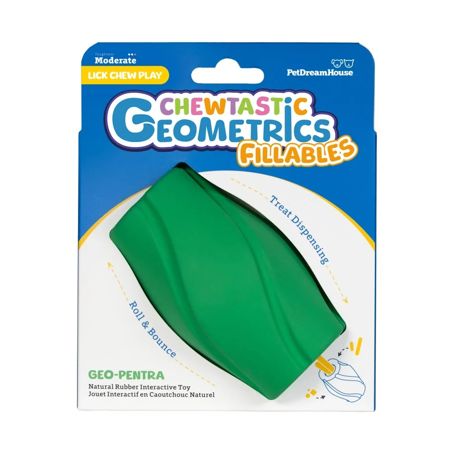 Chewtastic Geometric Geo-Pentra Tube Emerald Green