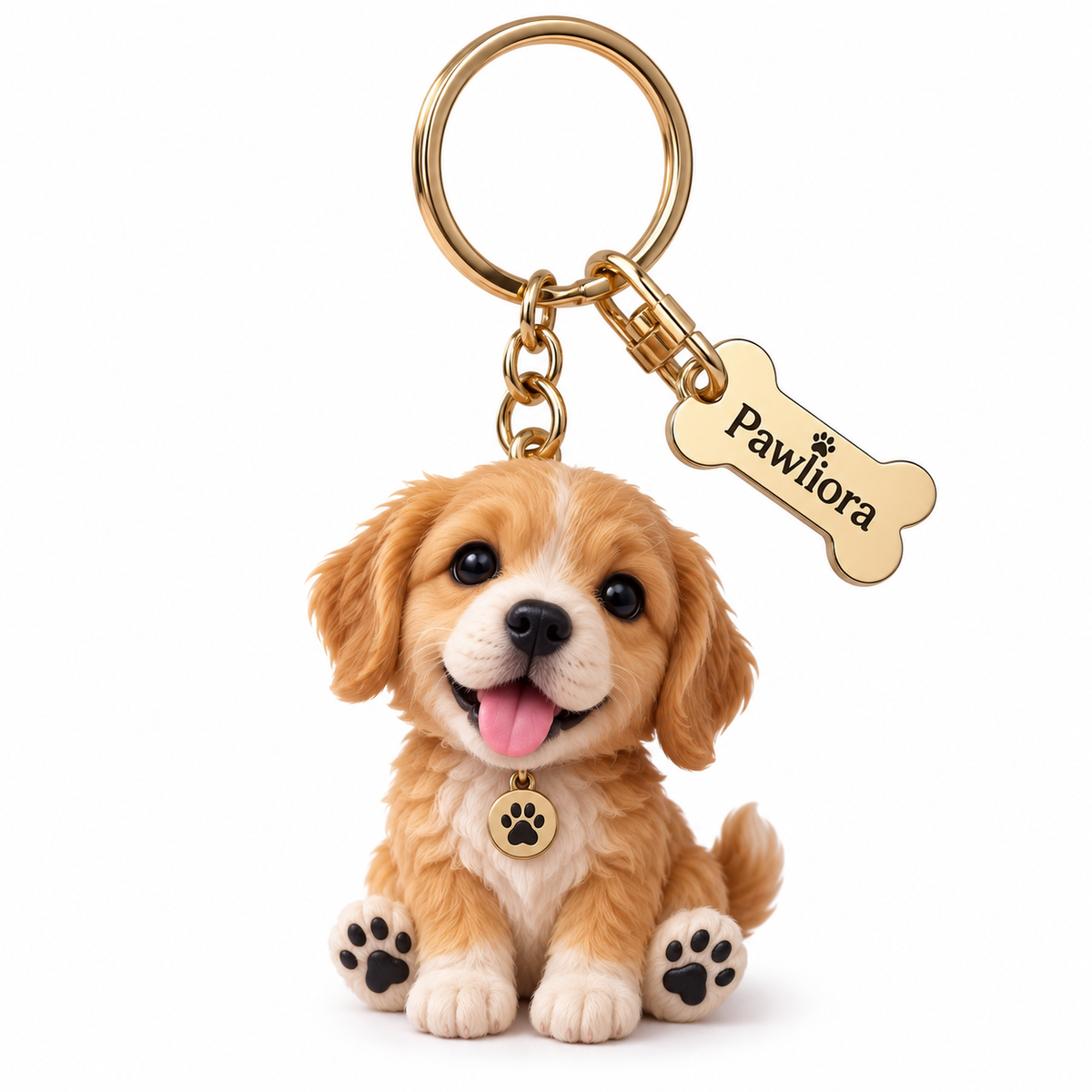 Pawliora Cute Dog Keyring – Mini Puppy Charm