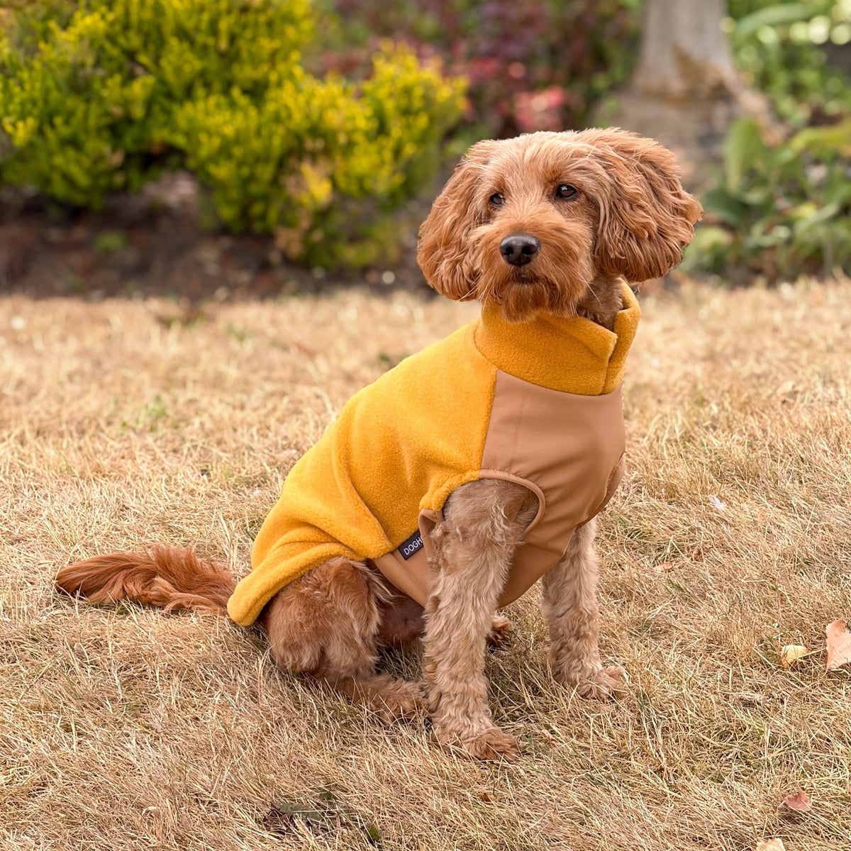 Dog Fleece Jumper with Waterproof Belly Panel