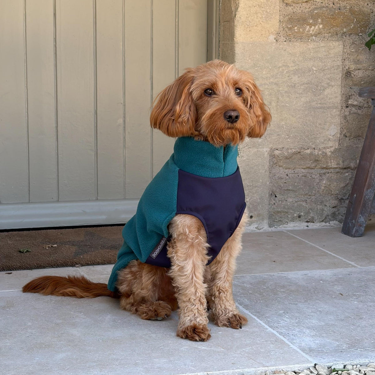 Dog Fleece Jumper with Waterproof Belly Panel