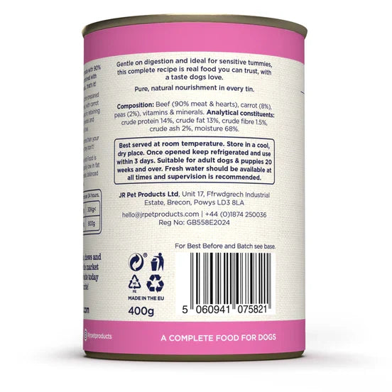 JR Complete Wellbeing Wet Food for Dogs in 400g Tins