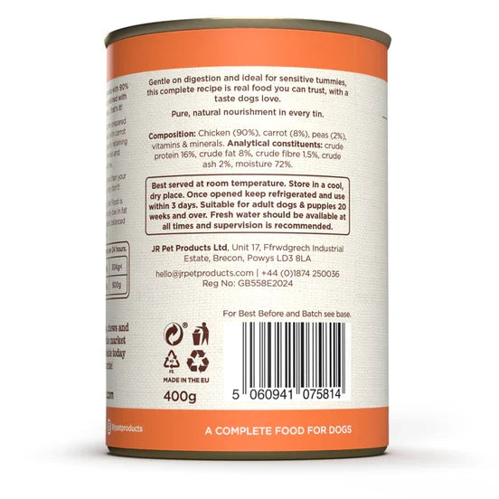 JR Complete Wellbeing Wet Food for Dogs in 400g Tins