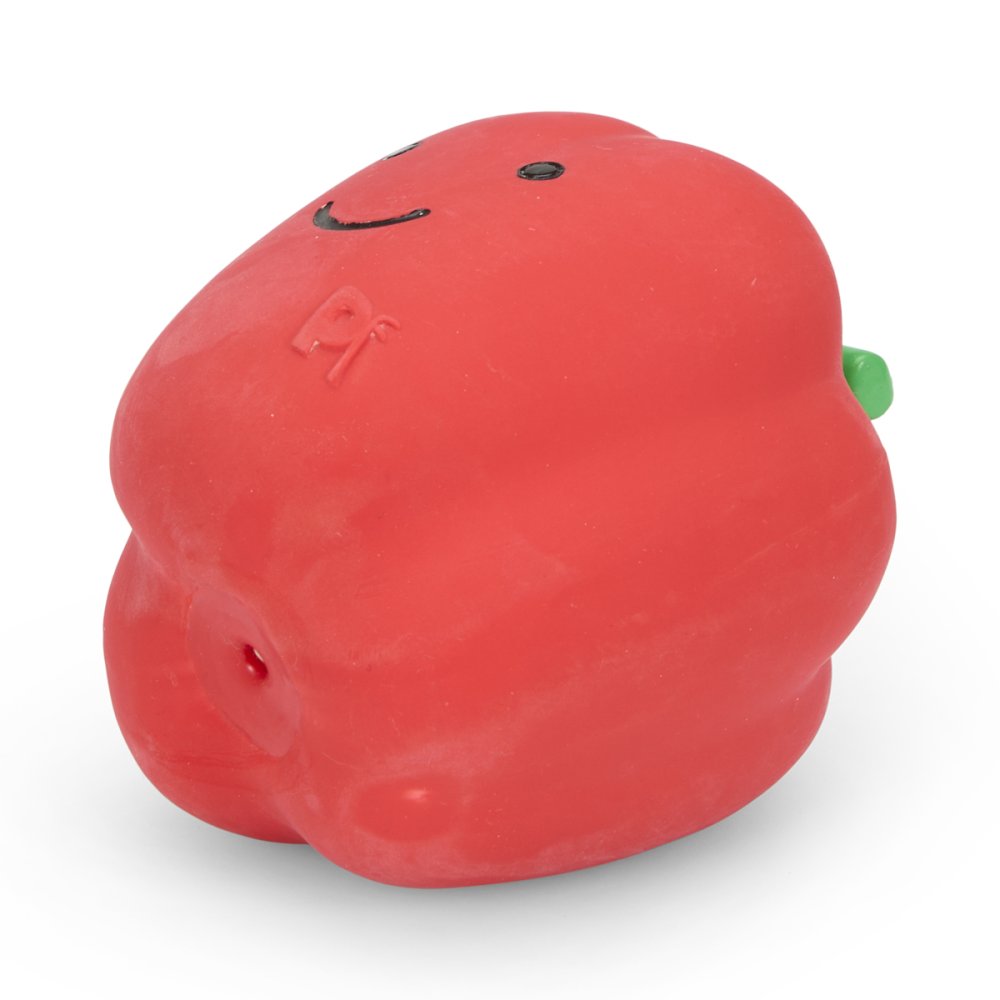 Foodie Faces Latex Red Pepper Dog Toy