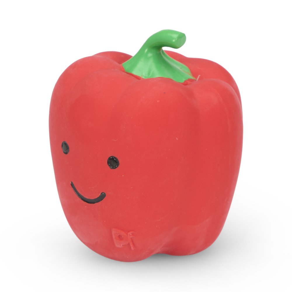 Foodie Faces Latex Red Pepper Dog Toy