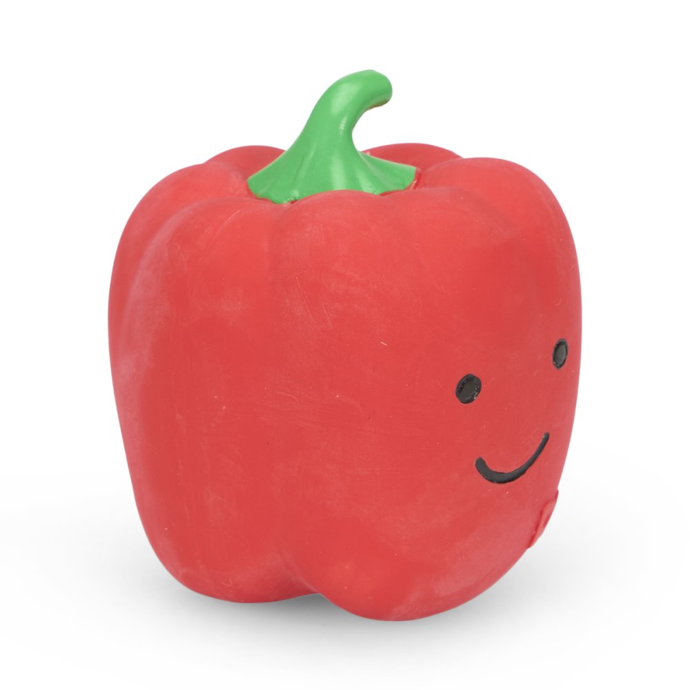 Foodie Faces Latex Red Pepper Dog Toy