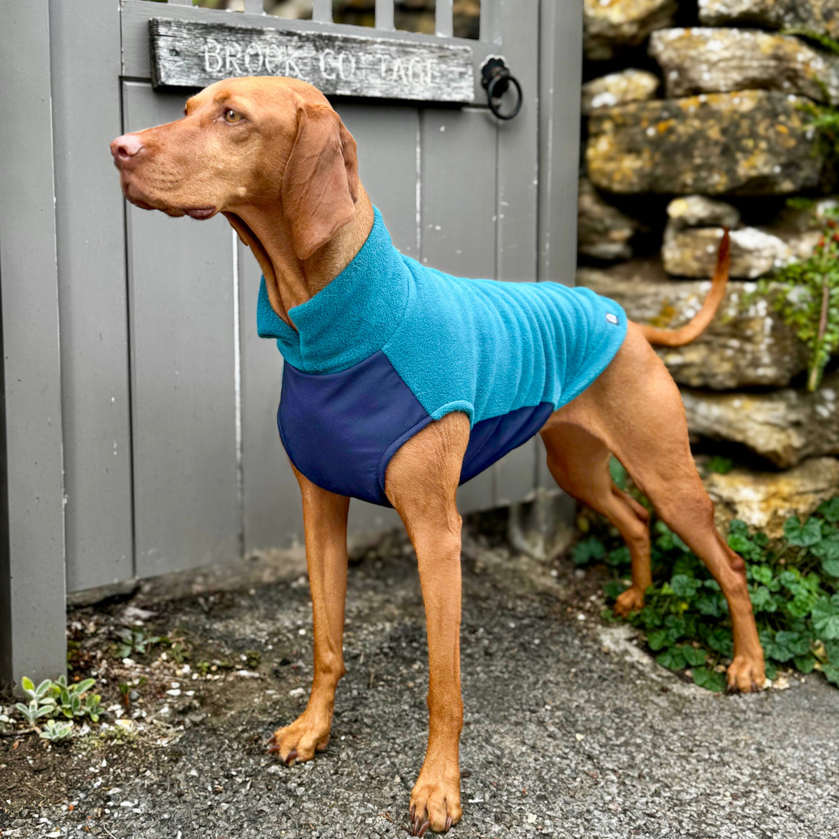Dog Fleece Jumper with Waterproof Belly Panel