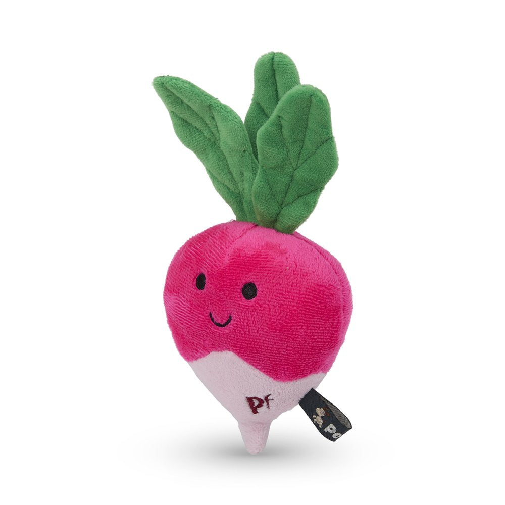 Foodie Faces Reuben Radish Plush Dog Toy