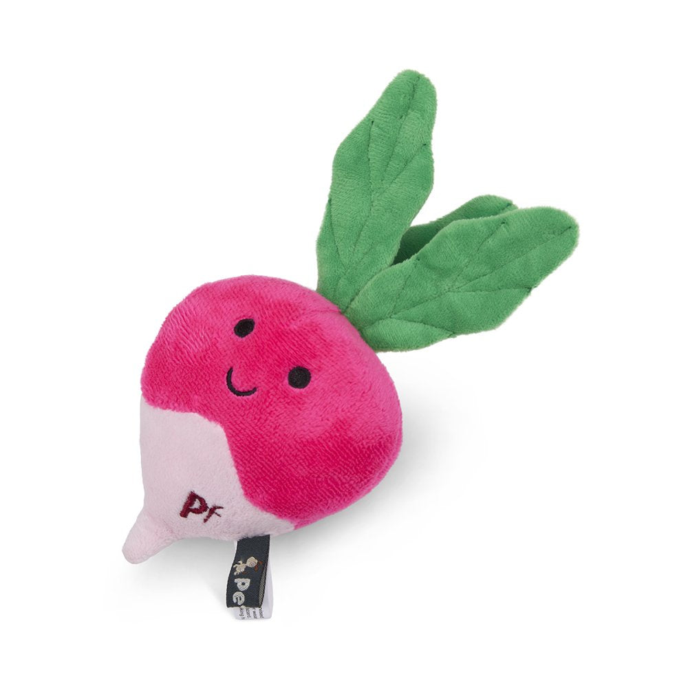 Foodie Faces Reuben Radish Plush Dog Toy