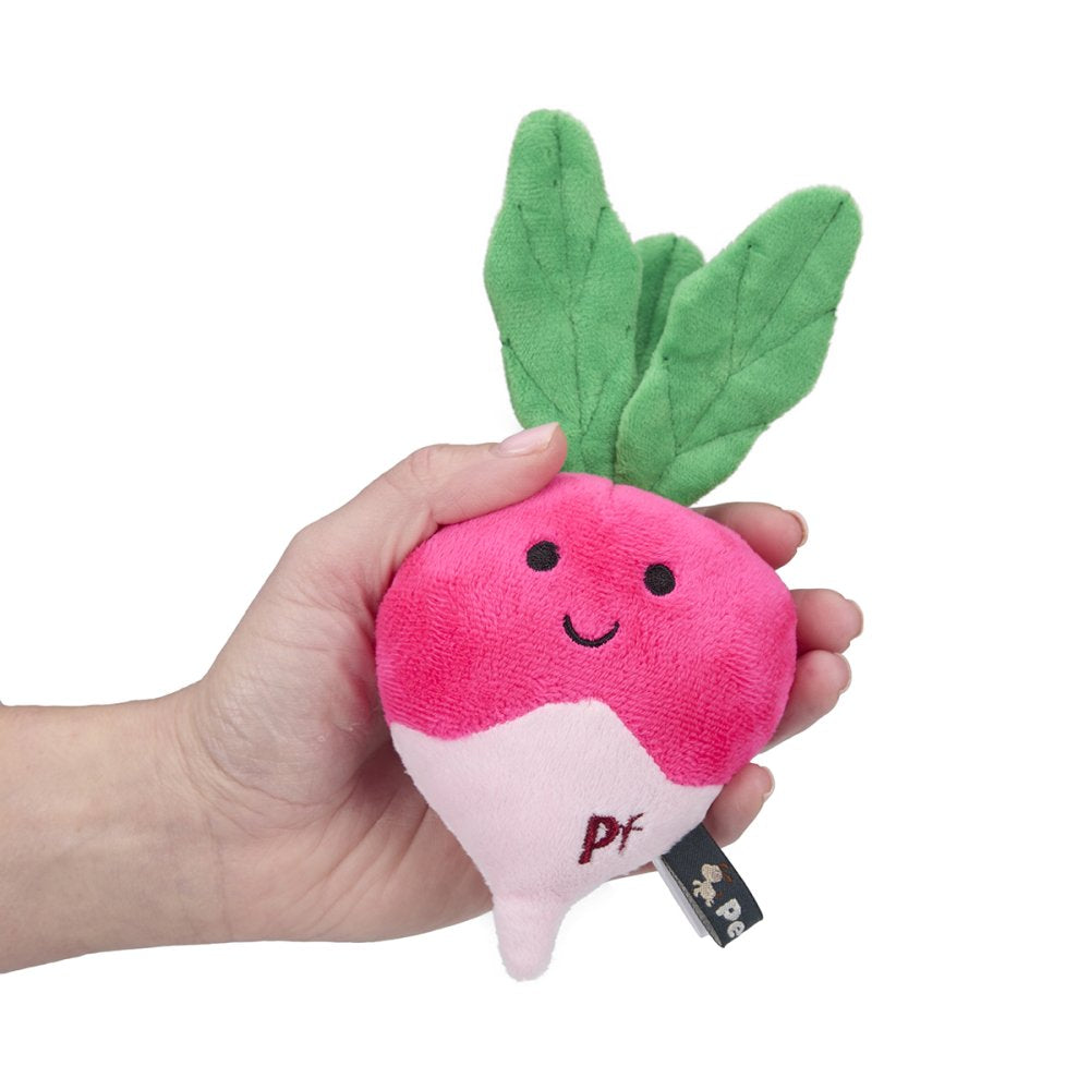 Foodie Faces Reuben Radish Plush Dog Toy