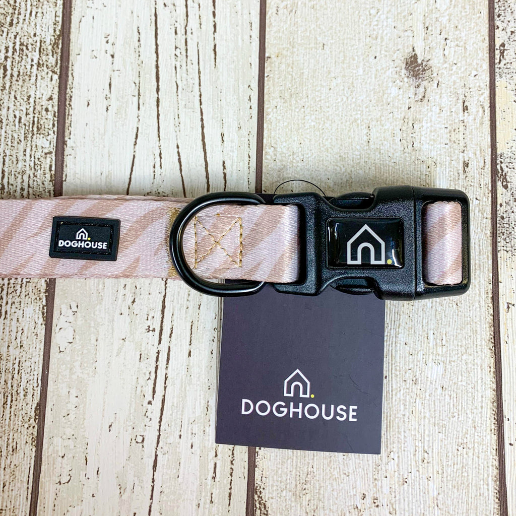 Pawliora Everyday Comfort Dog Collar in Nude Zebra Stripe