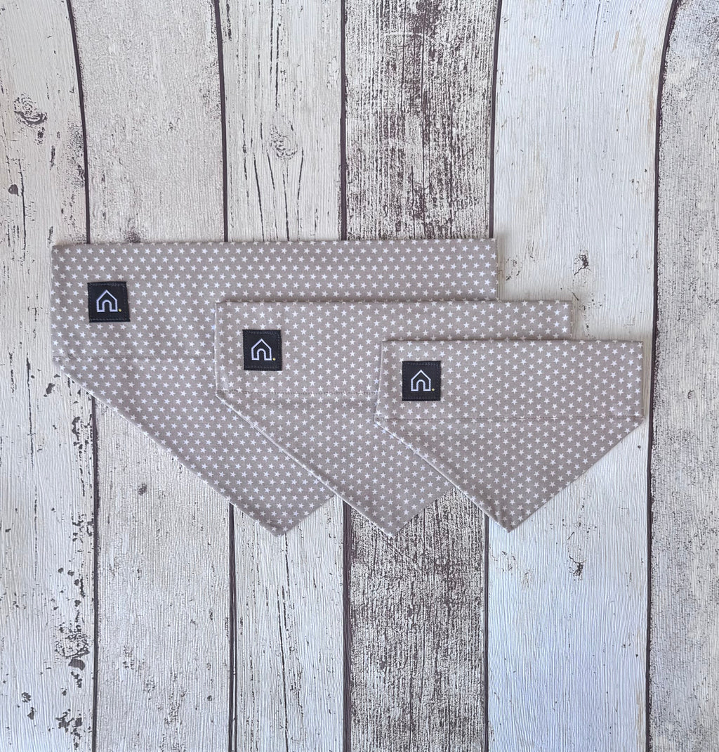 Pawliora Taupe Stars Slip-on Bandana