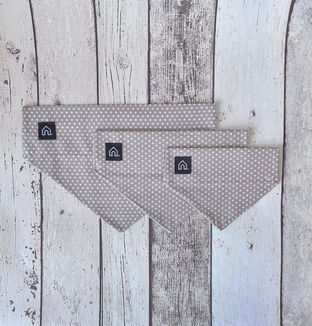 Pawliora Taupe Stars Slip-on Bandana