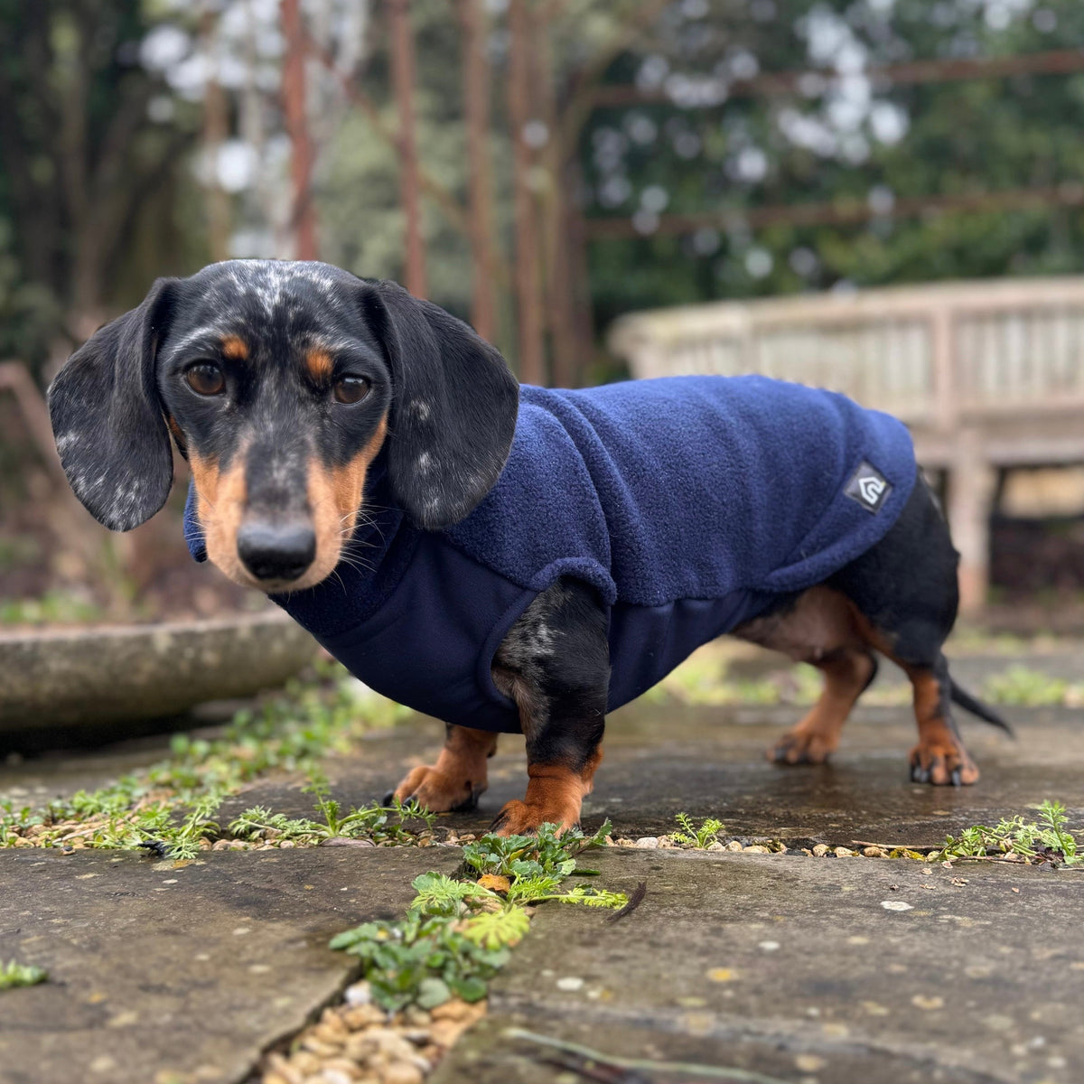 Dog Fleece Jumper with Waterproof Belly Panel