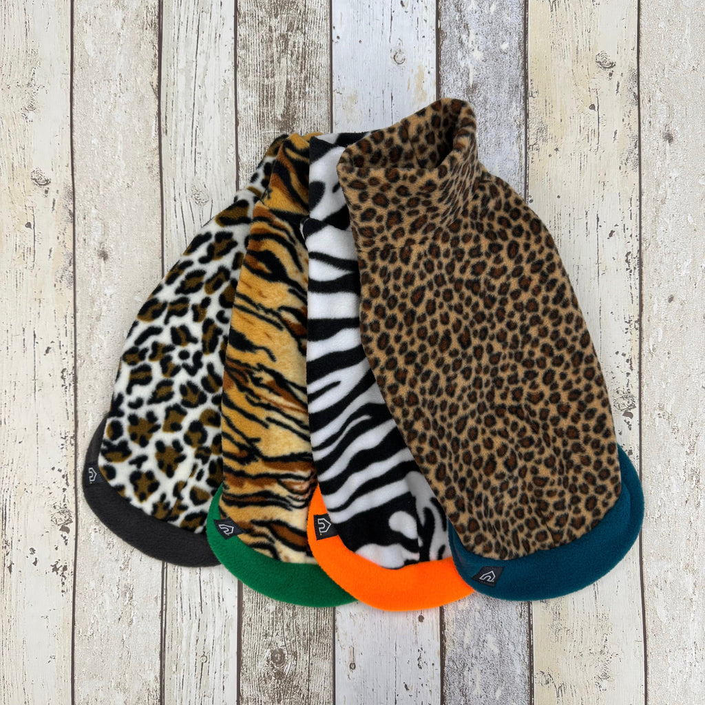 Wild Animal Print Fleece Jumper for Dogs