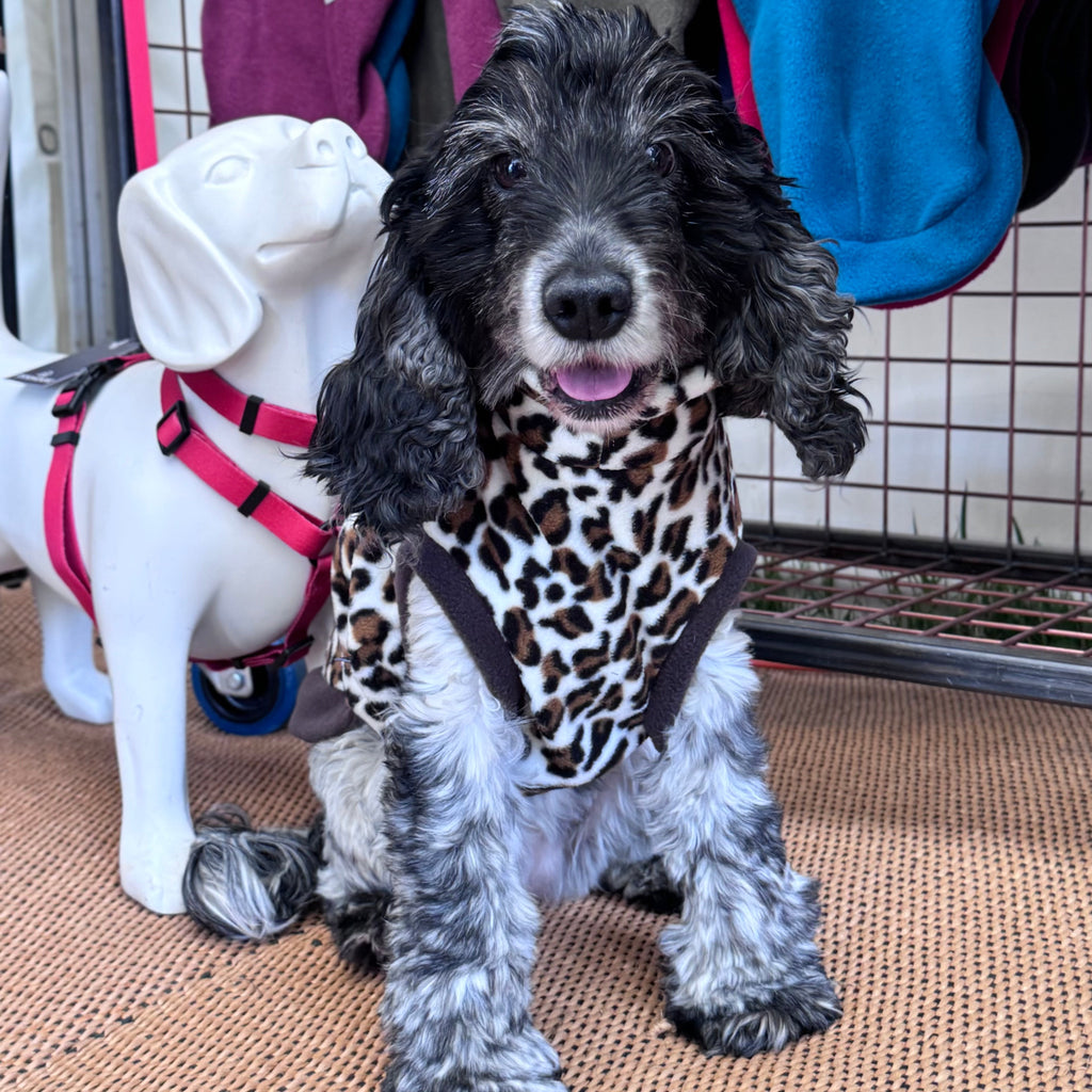 Wild Animal Print Fleece Jumper for Dogs