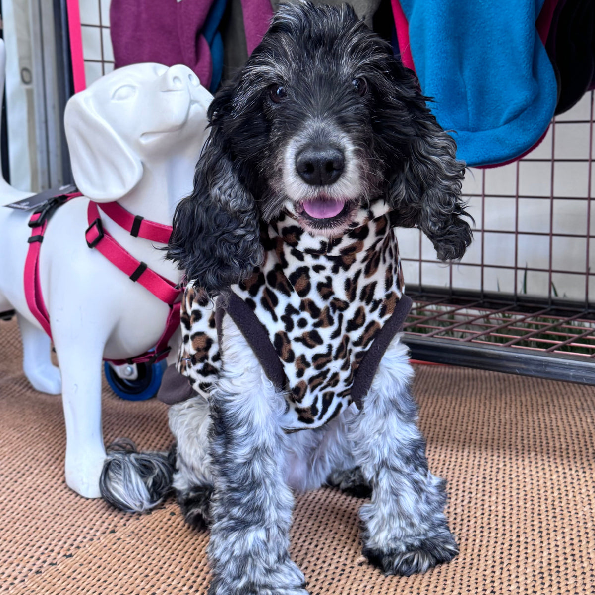 Wild Animal Print Fleece Jumper for Dogs