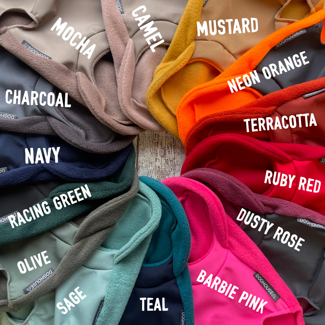 Dog Fleece Jumper with Waterproof Belly Panel