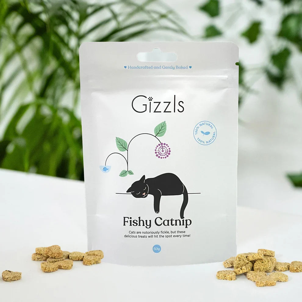 Gizzls Catnip Fish Cat Treats
