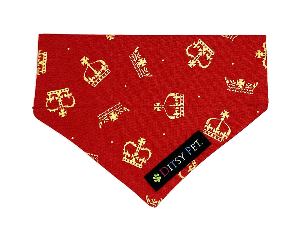 Golden Crown Dog Bandana