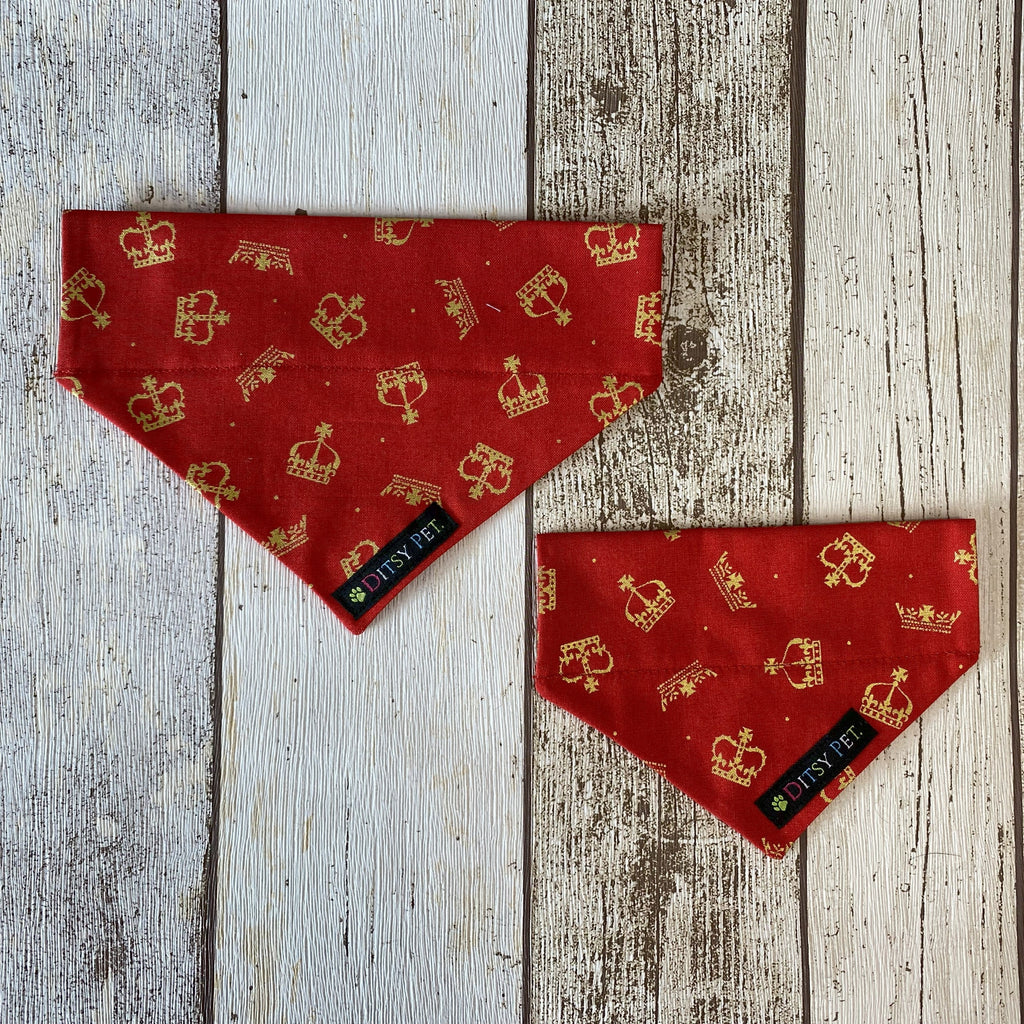 Golden Crown Dog Bandana