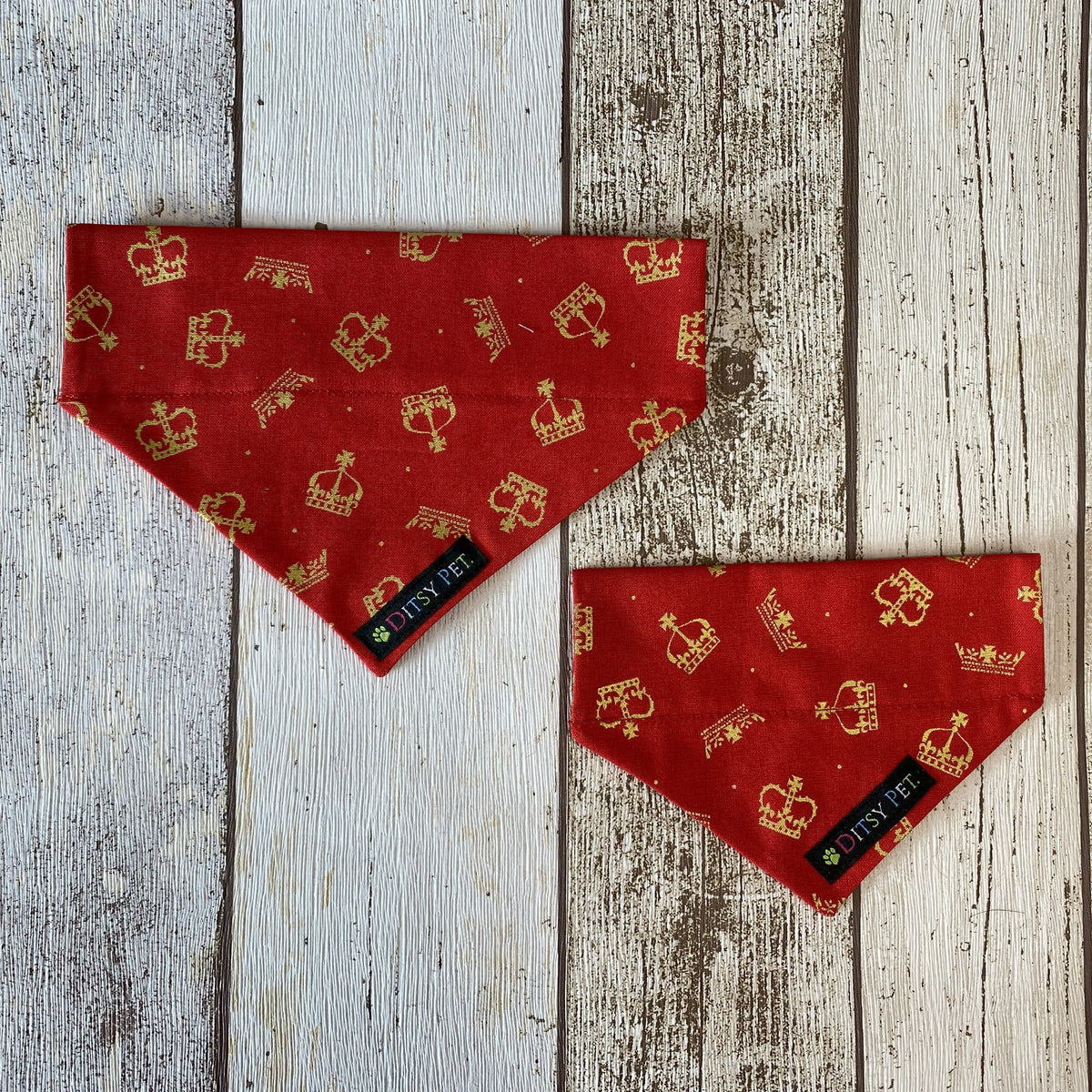 Golden Crown Dog Bandana