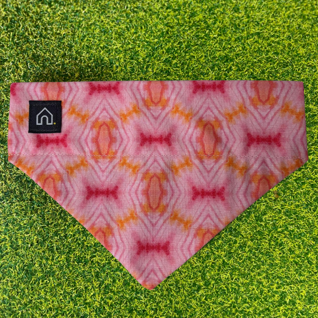 Pawliora Pink Tie Dye Slip On Dog Bandana