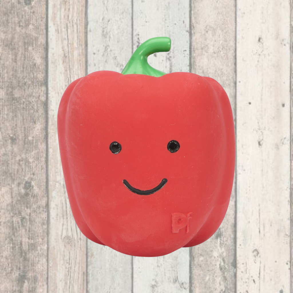 Foodie Faces Latex Red Pepper Dog Toy