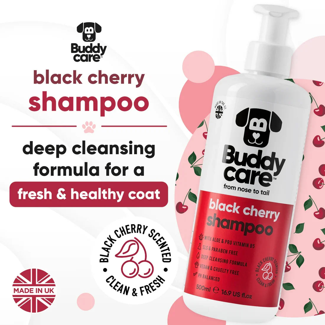 Buddycare Black Cherry Shampoo for Dogs