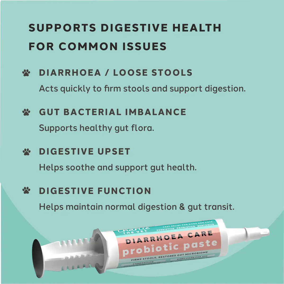 Charlie The Vet Diarrhoea Care Probiotic Paste