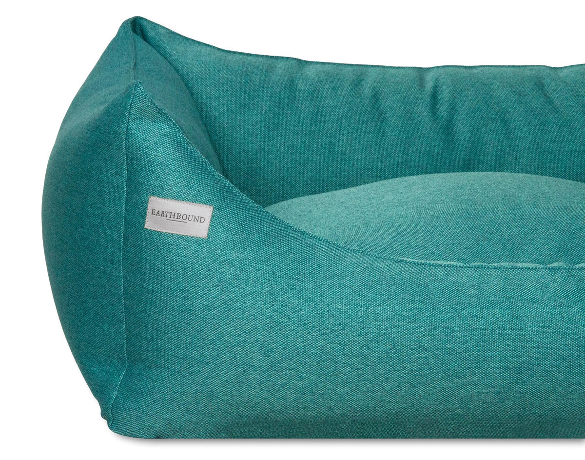 Earthbound Rectangular Camden Teal Dog Bed