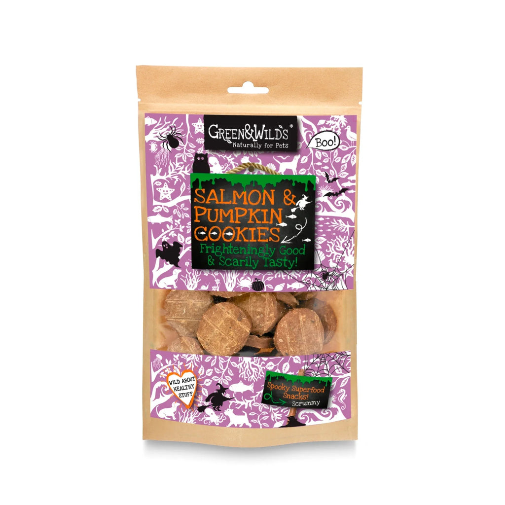 Green & Wilds Halloween Salmon & Pumpkin Cookie Dog Treats