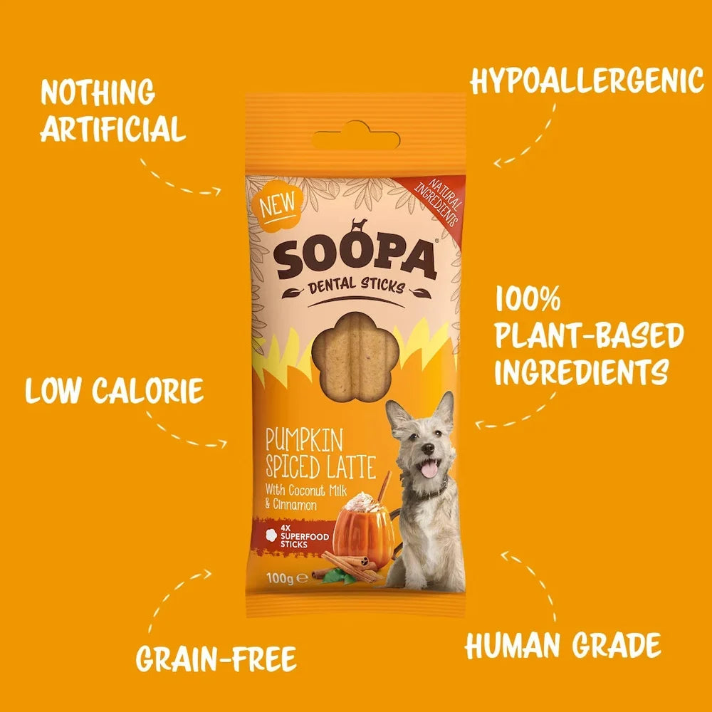Soopa Pumpkin Spiced Latte Dental Sticks