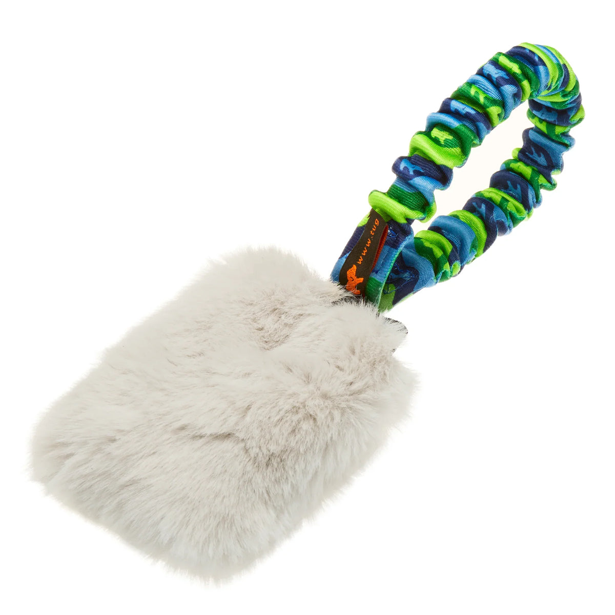 Faux Fur Pocket Bungee Squeaker for Dogs by Tug-e-Nuff