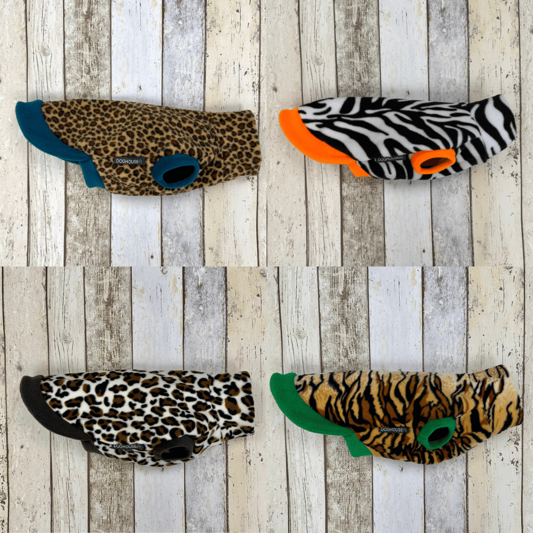 Dachshund Wild Animal Print Fleece Jumper